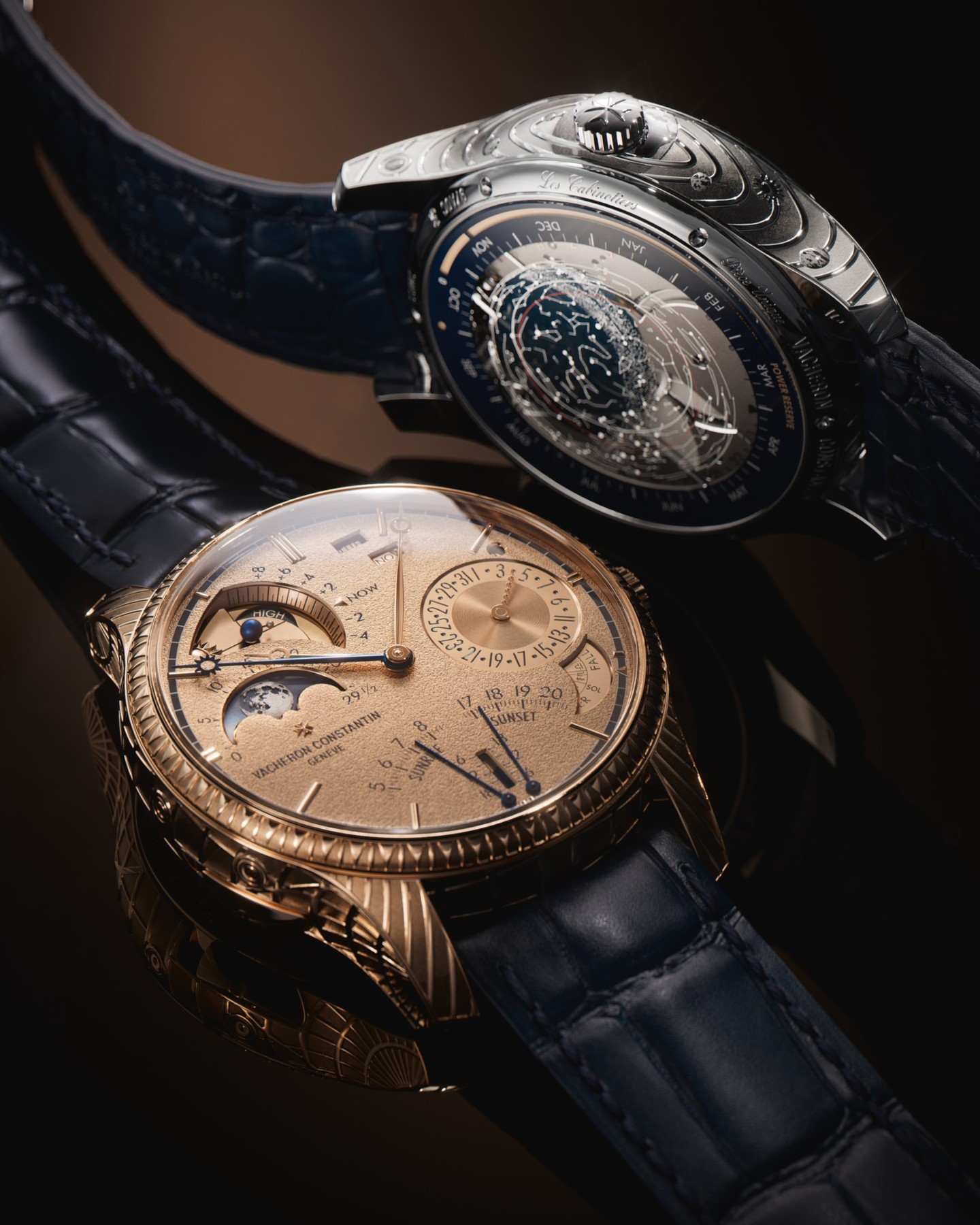 Dual Visions of the Cosmos

The two unique, double-sided timepieces of Les Cabinotiers Celestia Astronomical Grand Complication are part of the 'La Quête' series celebrating the Maison's 270th anniversary. The 'Homage to Ptolemy' model is available in 18K white gold, while the 'Homage to Copernicus' one is available in 18K 5N pink gold. 

Each showcases 23 astronomical complications powered by the Manufacture Calibre 3600, which comprises 514 finely adjusted and meticulously decorated components. The double-sided calibre represents not only a significant technical achievement but also, with a thickness of only 8.7 mm, a notable feat of miniaturisation. 

As the season of reflection and wonder approaches, marked by the winter solstice on December 21st in the Northern Hemisphere, a celestial turning point when the Earth's tilt ushers in the longest night and shortest day, these masterpieces stand as a beacon of human ingenuity and artistic dedication. They invite contemplation of the universe's grandeur and the Maison's timeless craft, reflecting an unwavering commitment to excellence for seasons to come. 

#VacheronConstantin #TheQuest #VC270