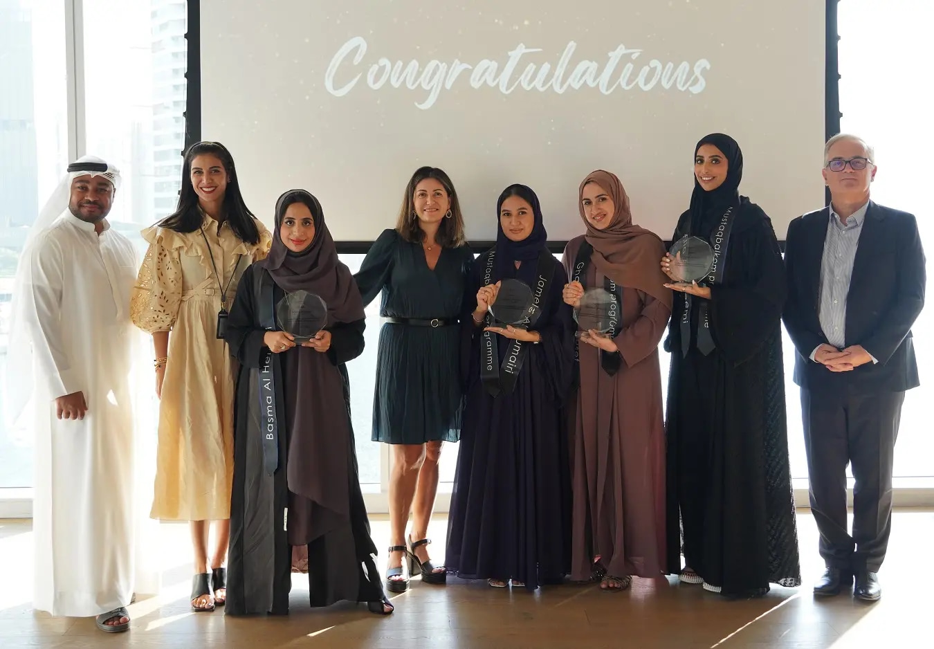 A group photo with graduates