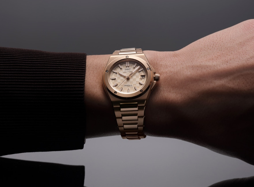 Ingenieur SL gold watch shown on a wrist