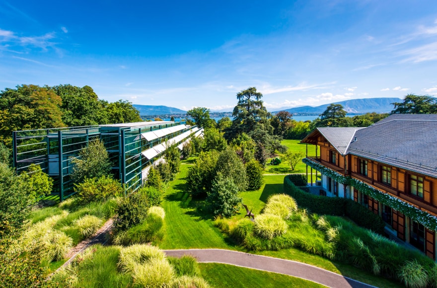 A view on the headquarters of Richemont in Bellvue, Geneva, Switzerland
