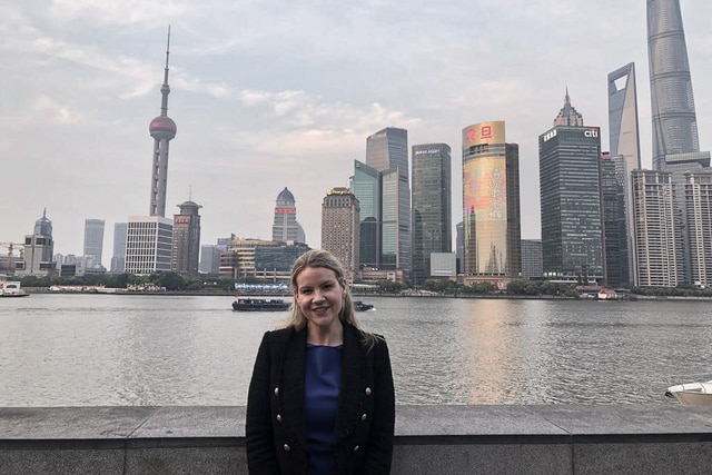 A photo of Emma-Jane Tritton in a city