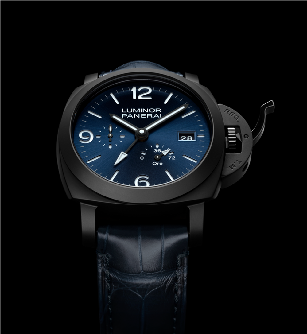 Luminor GMT Power Reserve Ceramica PAM01574 Panerai watch front view